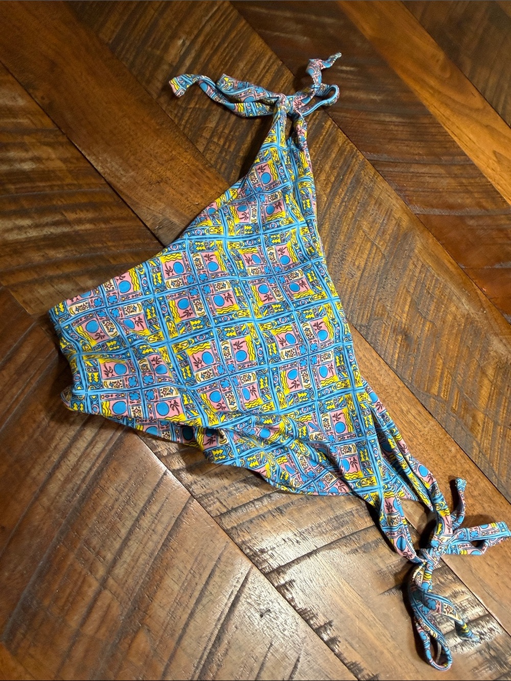 RARE Fused Hawaii Cheeky Tie Skimpy Bikini Bottom